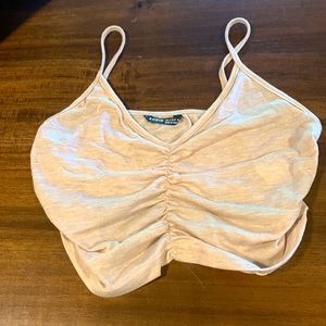 Shein tan cropped tank top